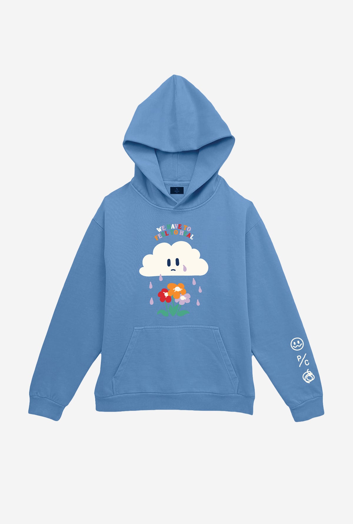 Feel to Heal Hoodie - Pebble Blue