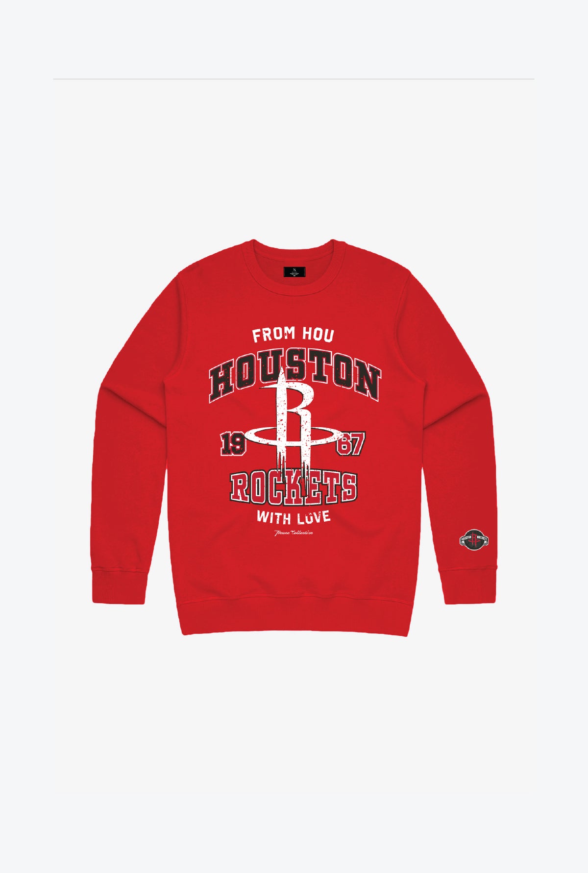 Houston Rockets Washed Kids Crewneck - Red