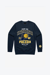 Indiana Pacers Washed Kids Crewneck - Navy