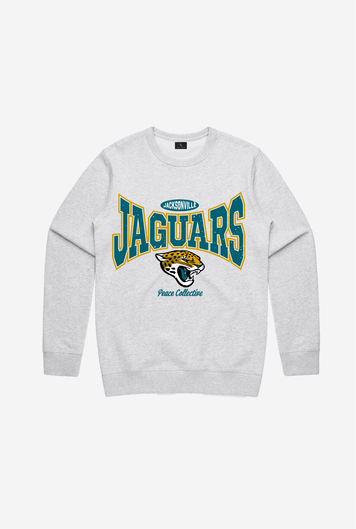 Jacksonville Jaguars Washed Graphic Crewneck - Ash