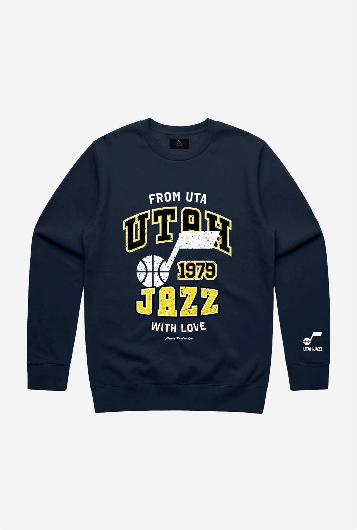 Utah Jazz Washed Crewneck - Navy