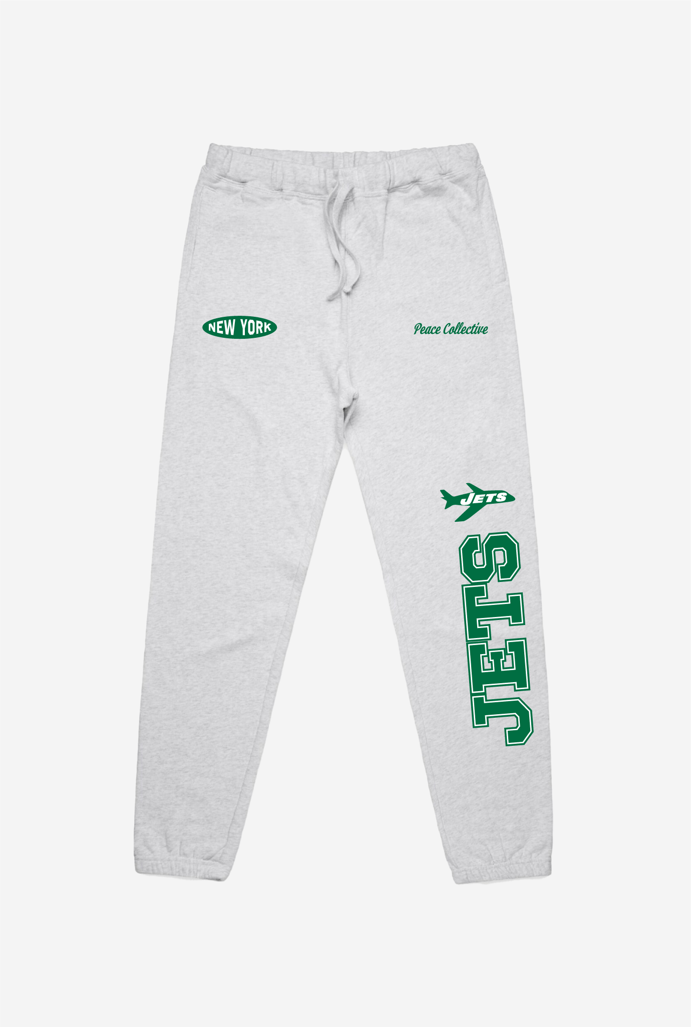 New York Jets Washed Graphic Joggers - Ash