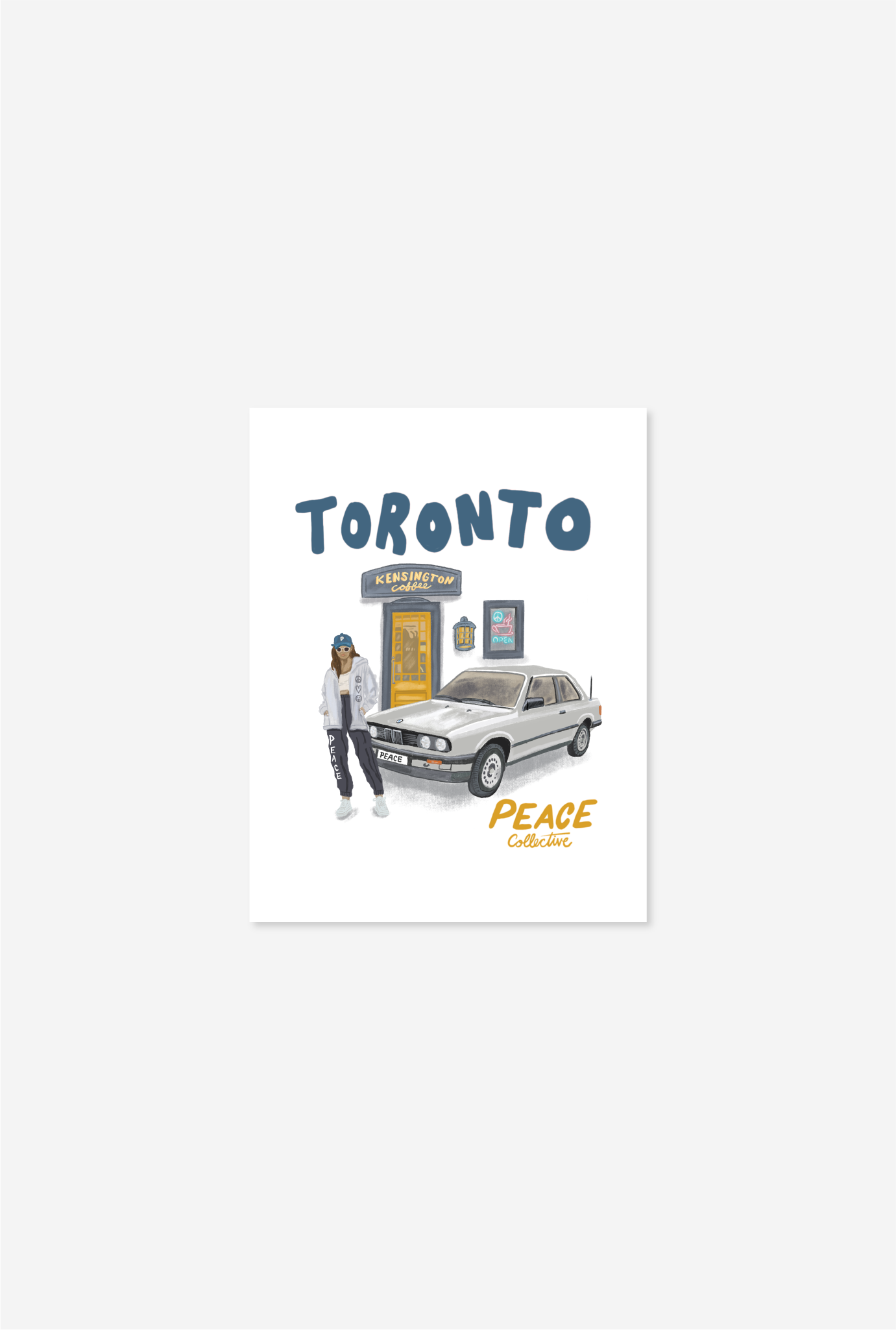 Toronto Neighbourhood Car Graphic Print - 8.5 x 11