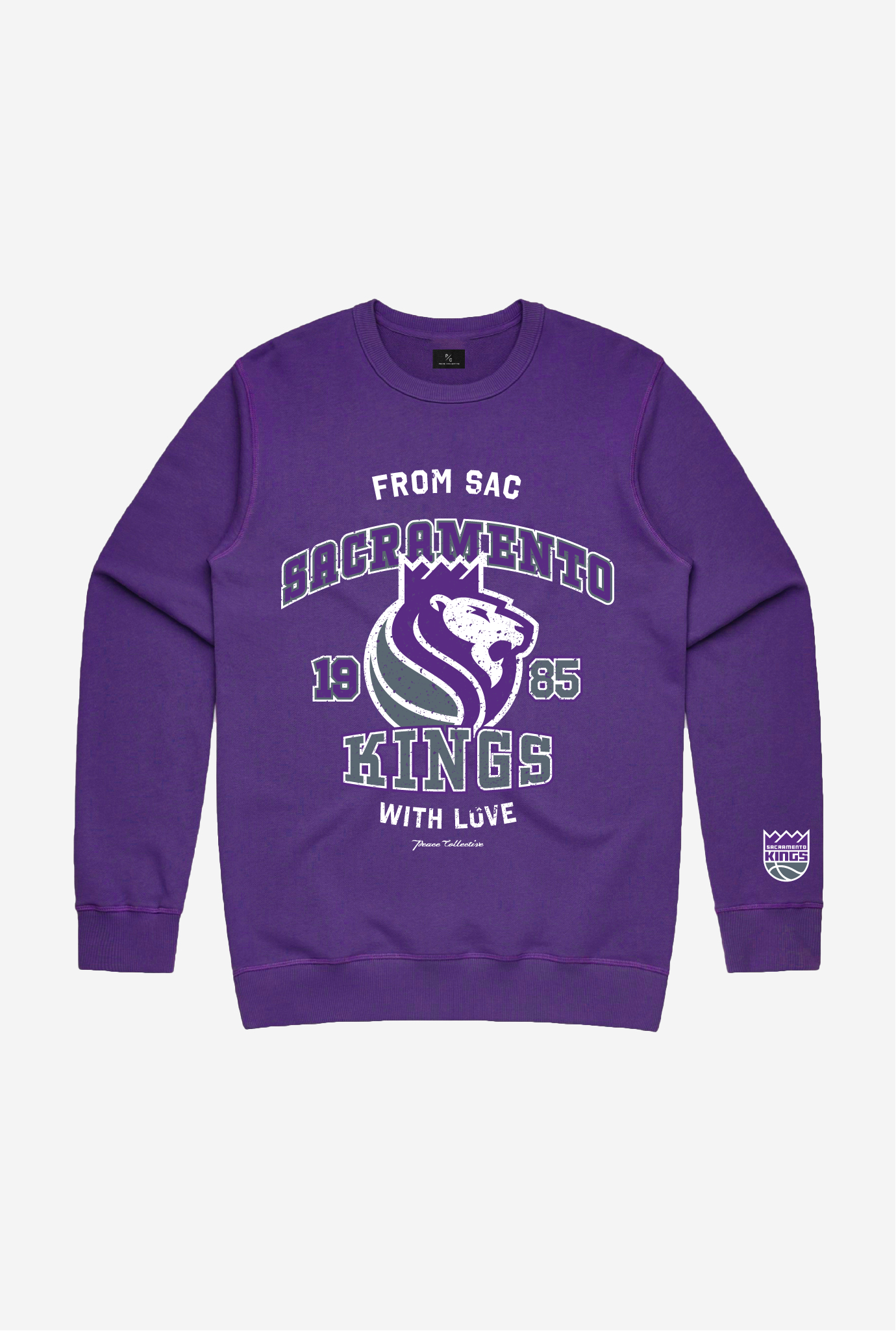 Sacramento Kings Washed Crewneck - Purple