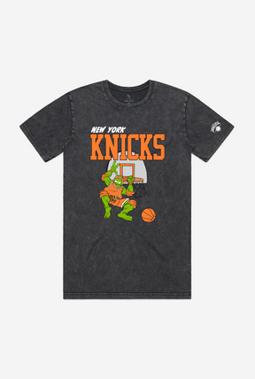 P/C x TMNT New York Knicks Stonewash T-Shirt - Black