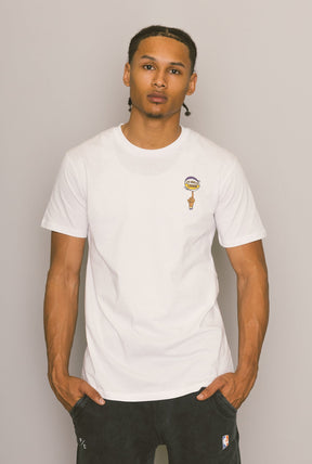 Los Angeles Lakers Spinning Ball T-Shirt - White