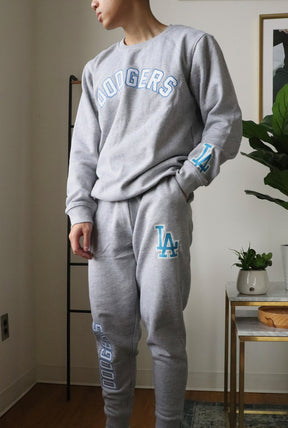 LA Dodgers Colour Block Collegiate Max Jogger - Athletic Grey