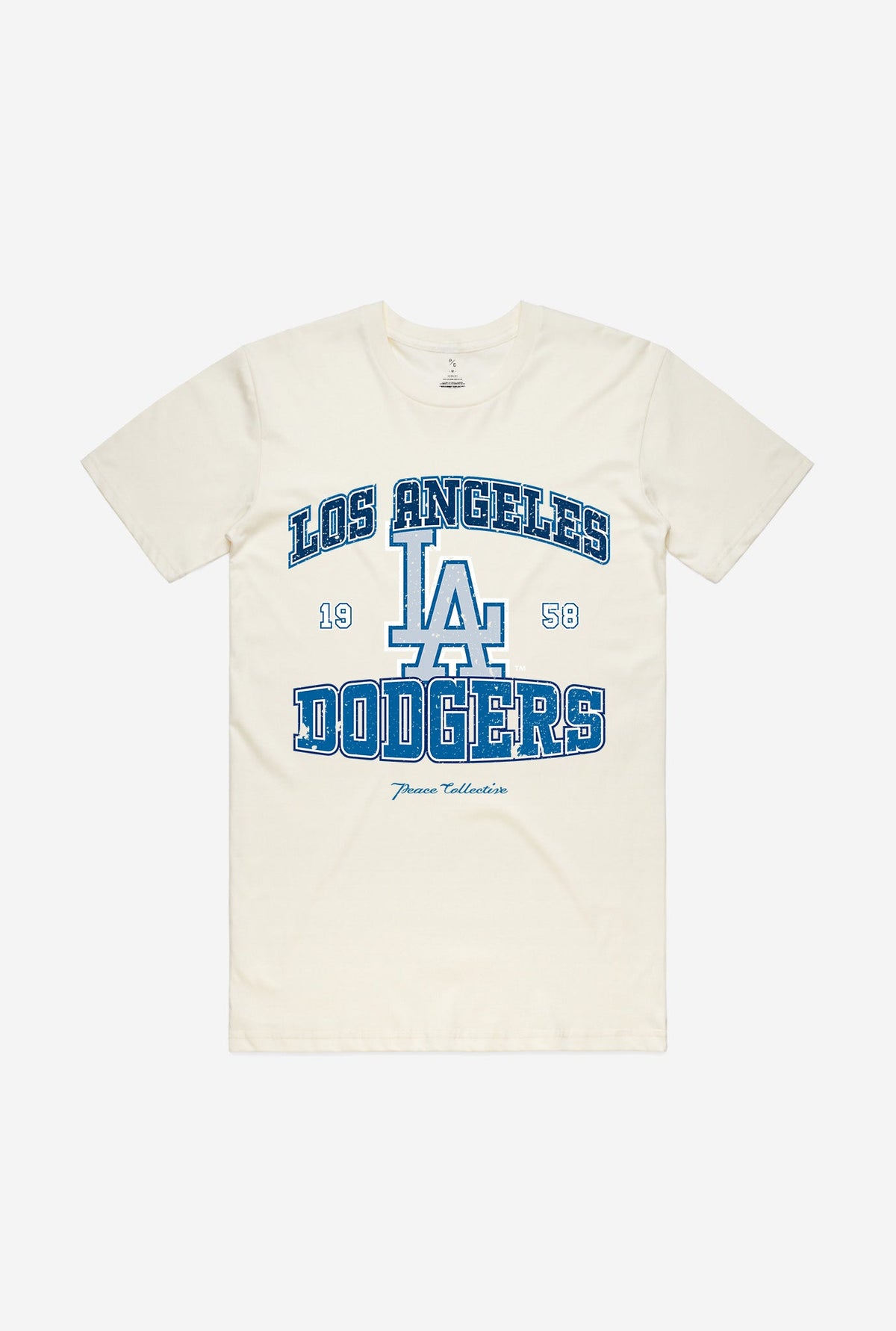 T-shirt délavé vintage des Dodgers de Los Angeles - Ivoire