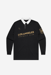 Los Angeles FC Rugby Long Sleeve Polo - Black