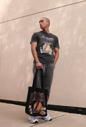 Los Angeles Lakers Stonewash T-Shirt - Black