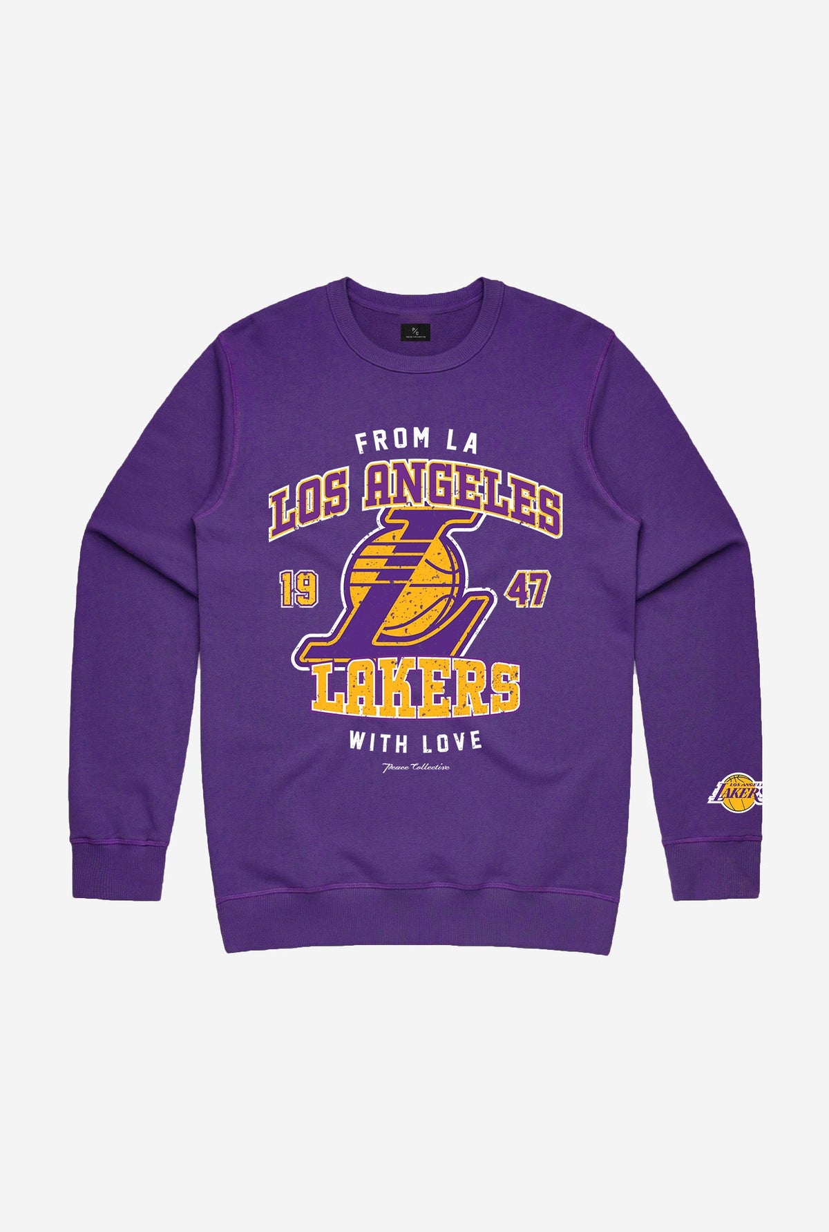 Los Angeles Lakers Washed Crewneck - Purple