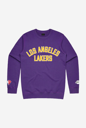 T-shirt à col rond universitaire NBA 75e édition Los Angeles Lakers - Violet