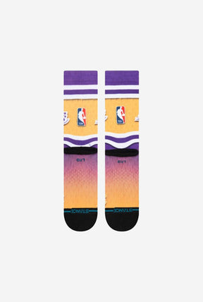 Los Angeles Lakers Fader Crew Socks - Purple