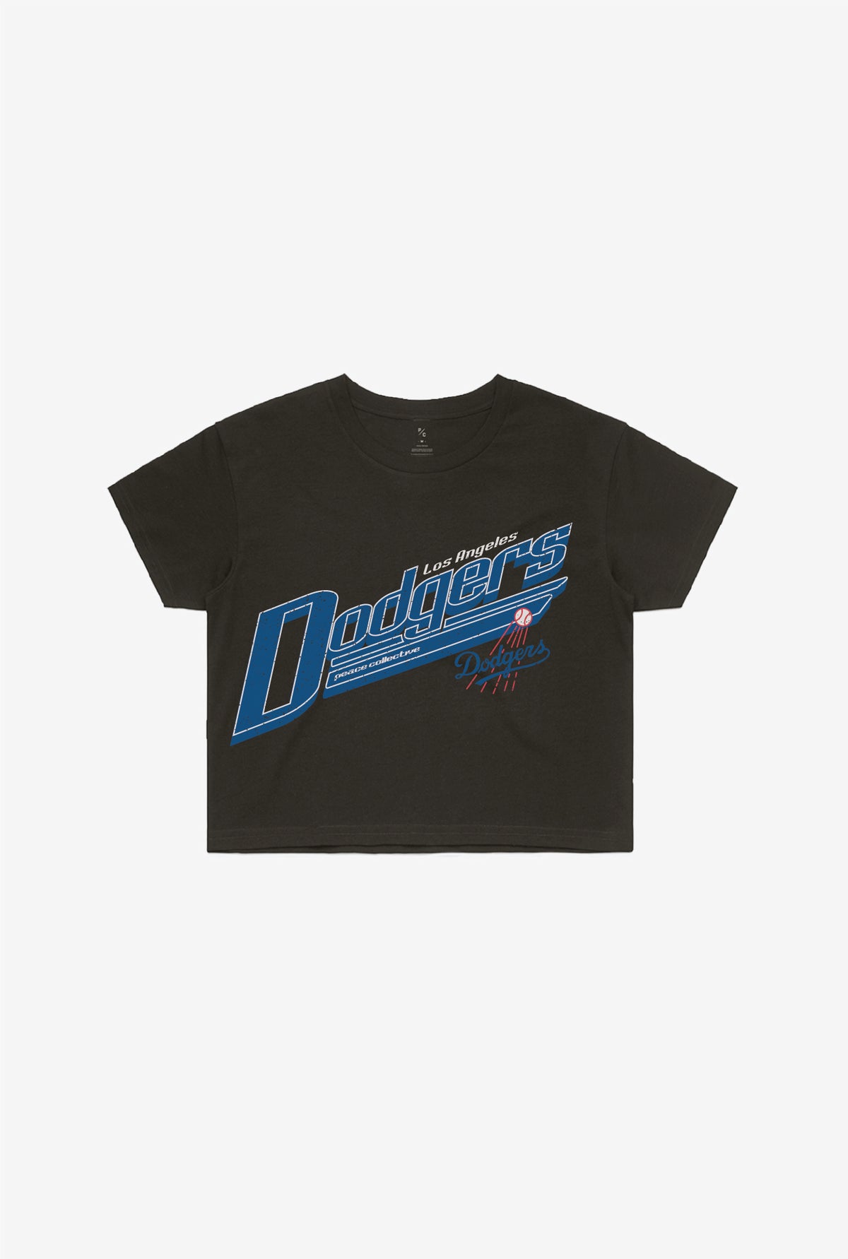 Los Angeles Dodgers Vintage Cropped T-Shirt - Black
