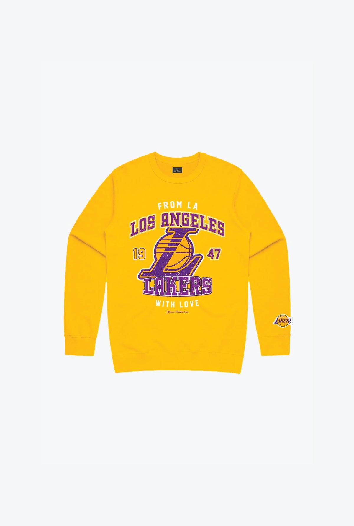 Los Angeles Lakers Washed Kids Crewneck - Yellow