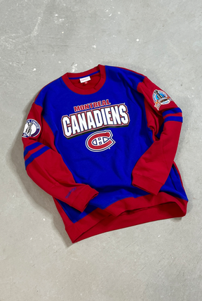 Montreal Canadiens All Over Crewneck 2.0 - Royal Blue/Red
