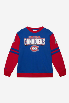 Montreal Canadiens All Over Crewneck 2.0 - Royal Blue/Red