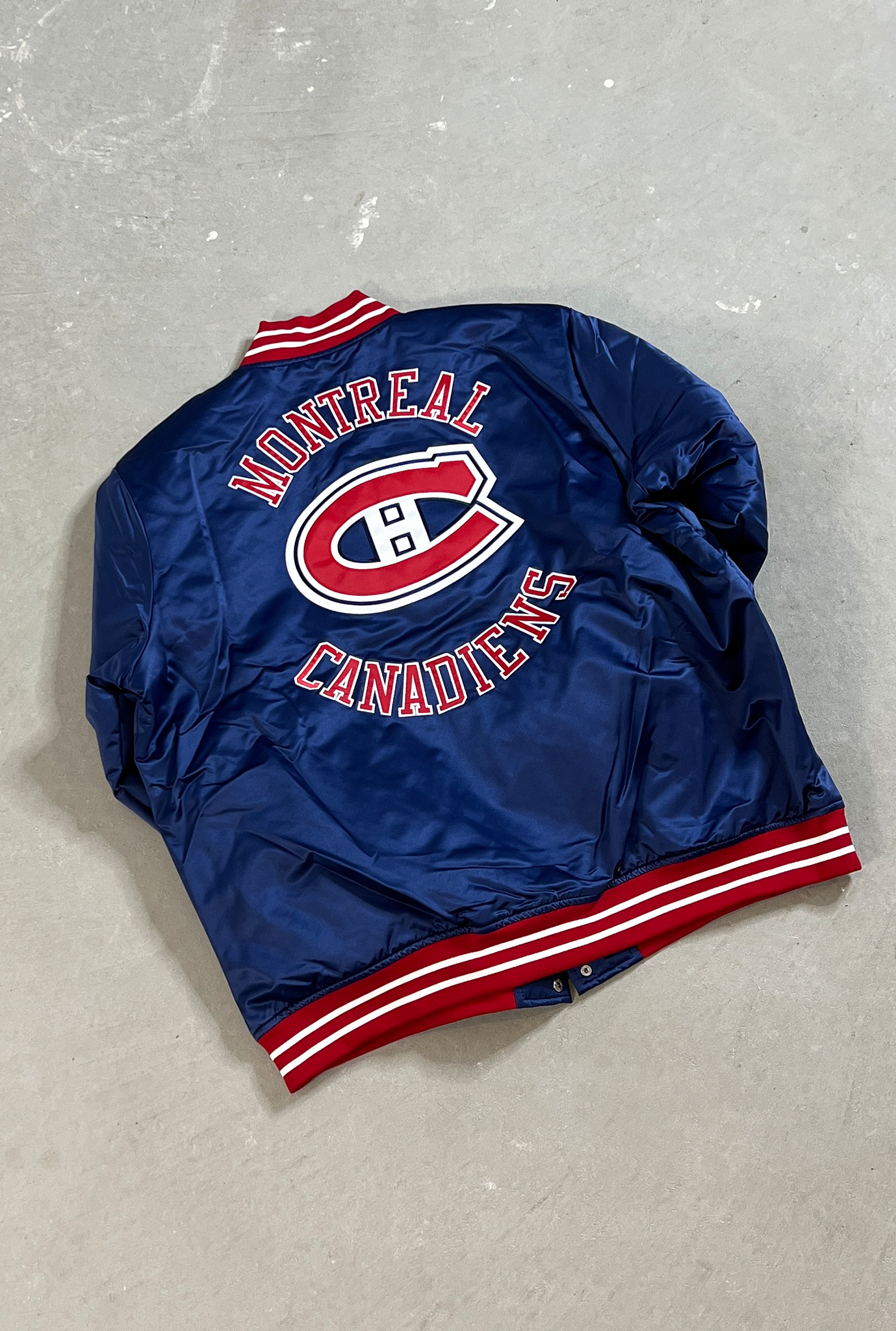 Montreal Canadiens Heavyweight Satin Jacket - Blue