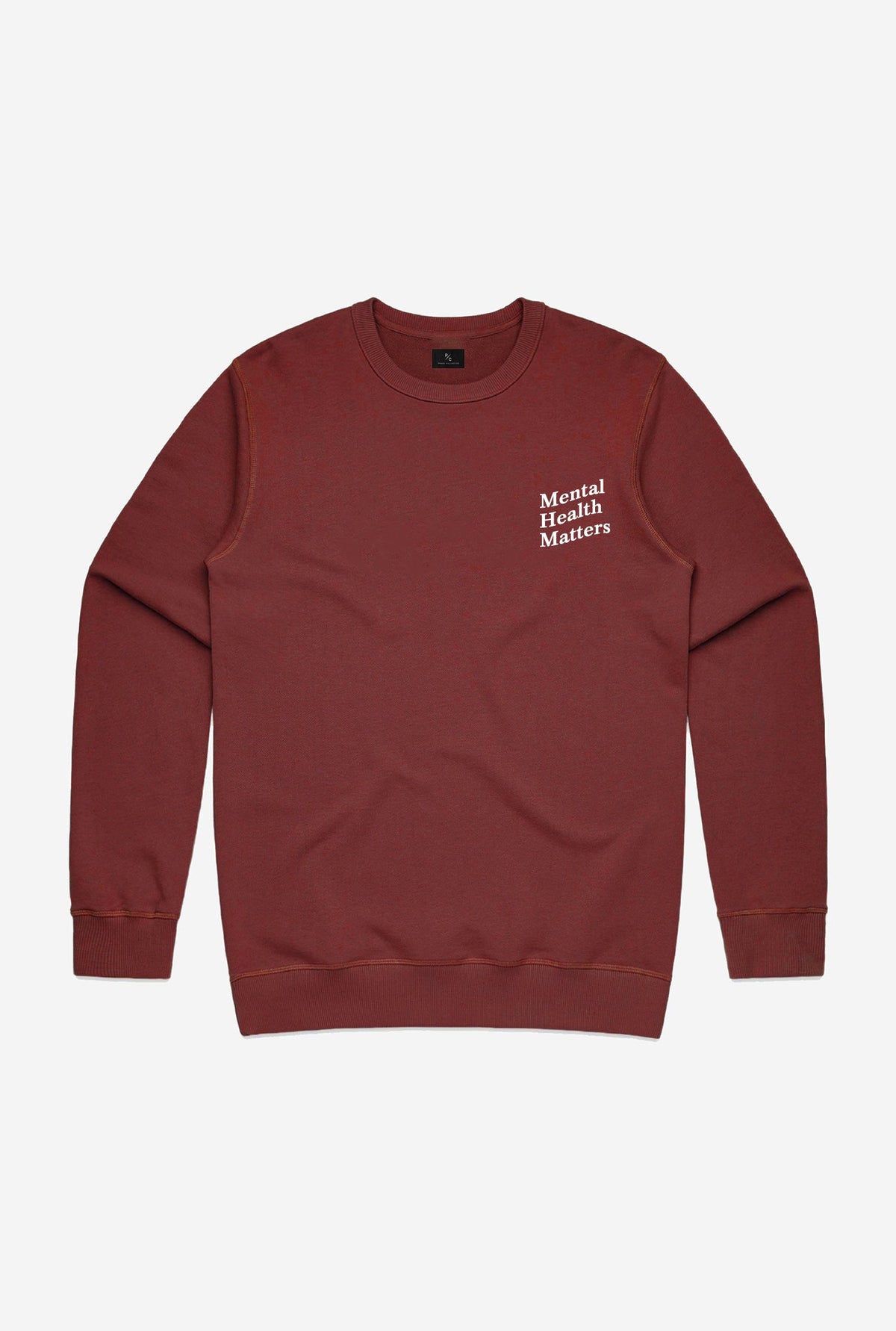 Mental Health Matters Crewneck - Maroon
