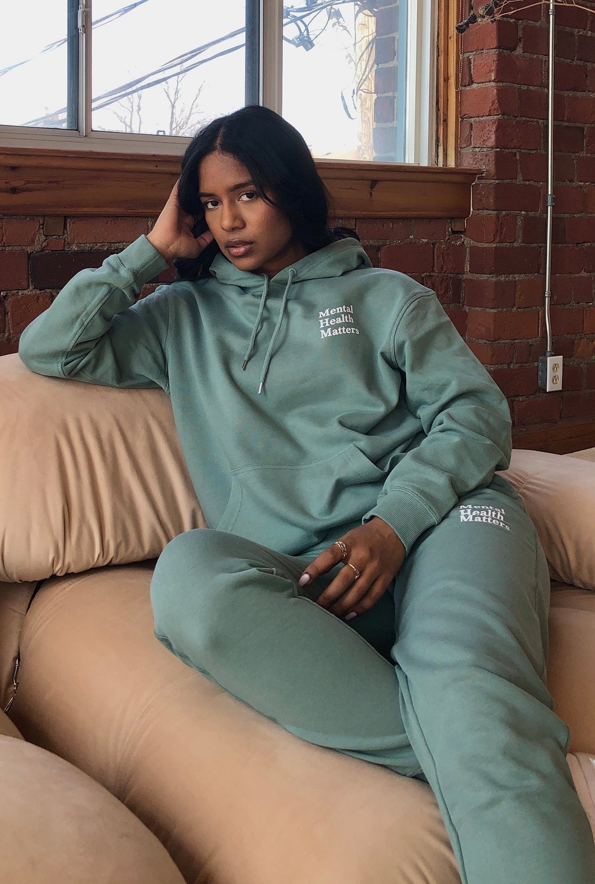 Mental Health Matters Women’s Heavyweight Jogger - Sage