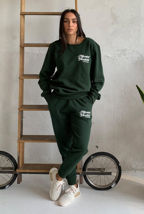 Mental Health is Health! Jogger - Forest Green