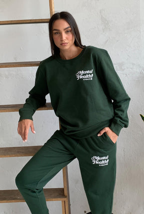 Mental Health is Health! Jogger - Forest Green