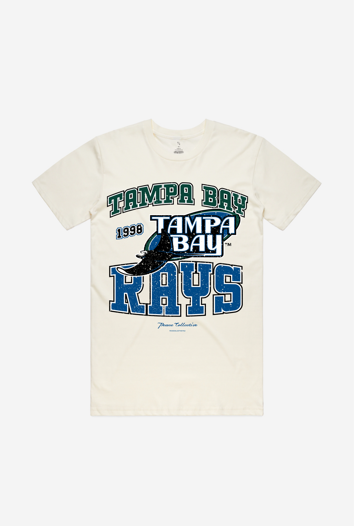 Tampa Bay Rays Vintage Washed T-Shirt - Ivory