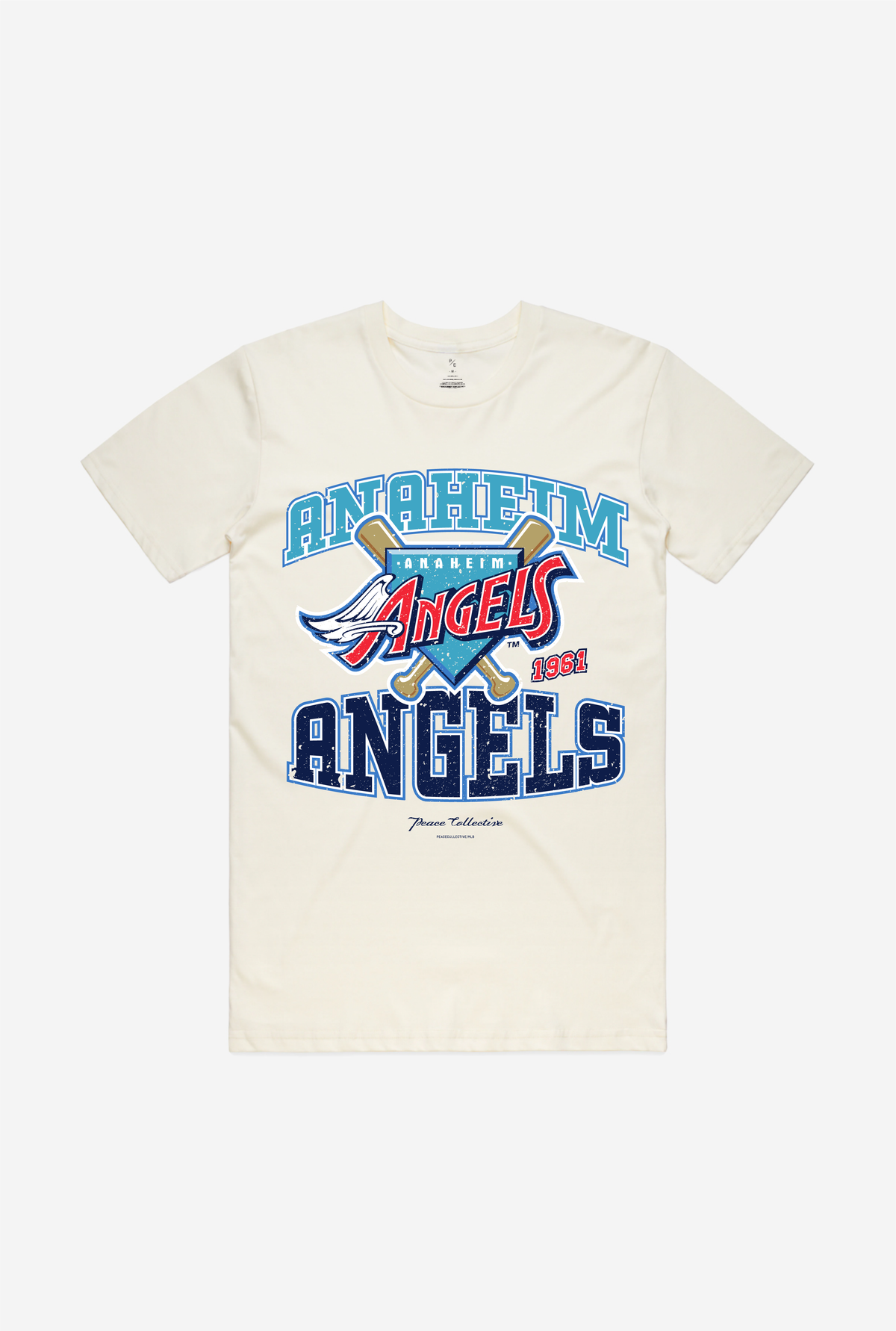 Anaheim Angels Vintage Washed T-Shirt - Ivory