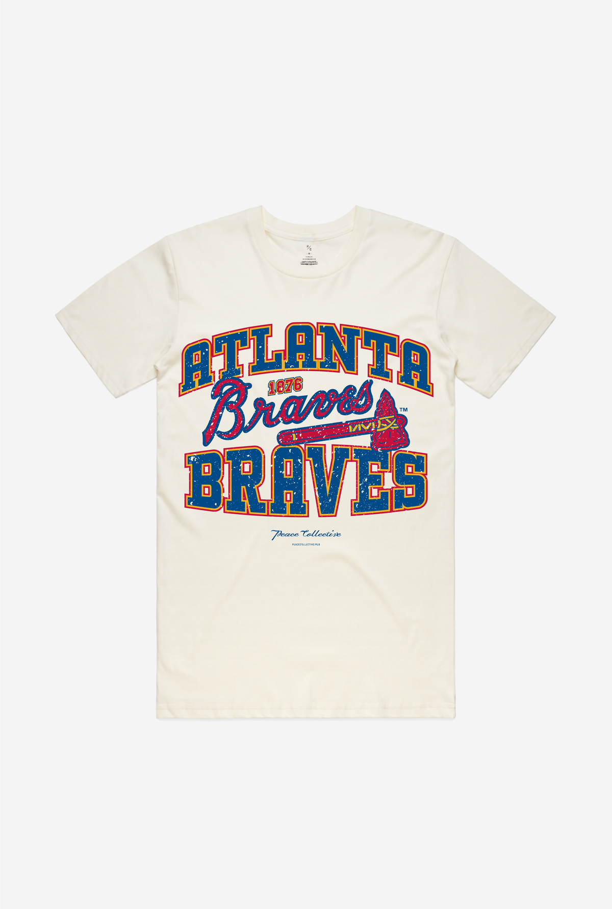 Atlanta Braves Vintage Washed T-Shirt - Ivory