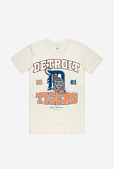 Detroit Tigers Vintage Washed T-Shirt - Ivory