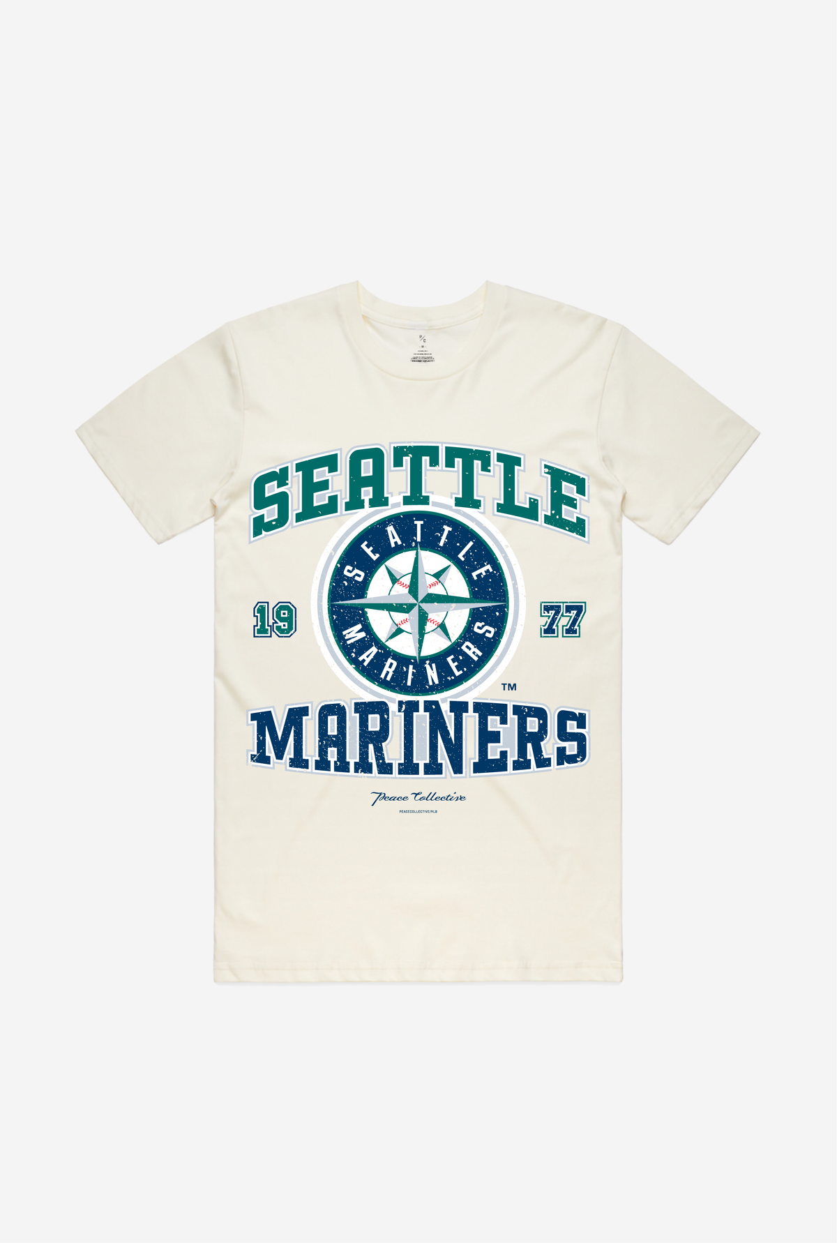 Seattle Mariners Vintage Washed T-Shirt - Ivory