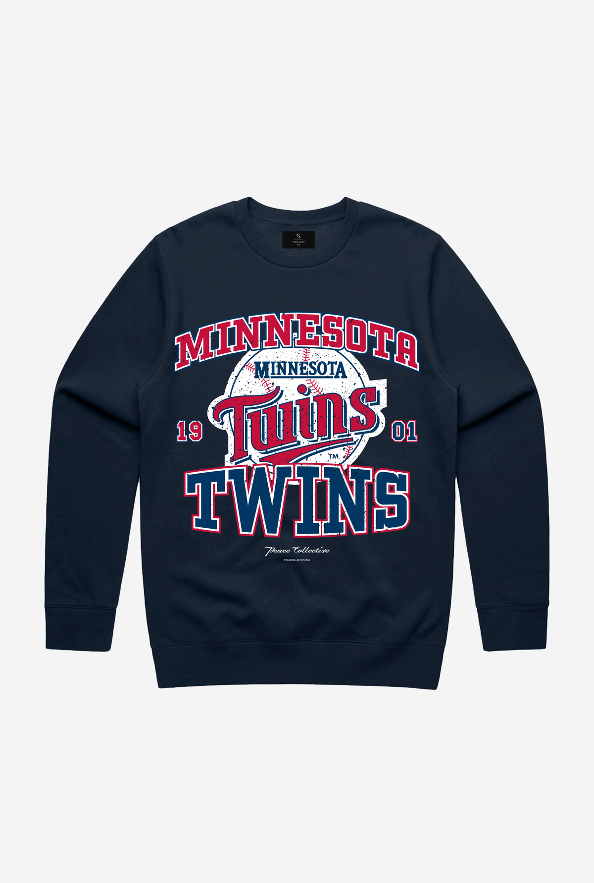 Minnesota Twins Vintage Washed Crewneck - Navy
