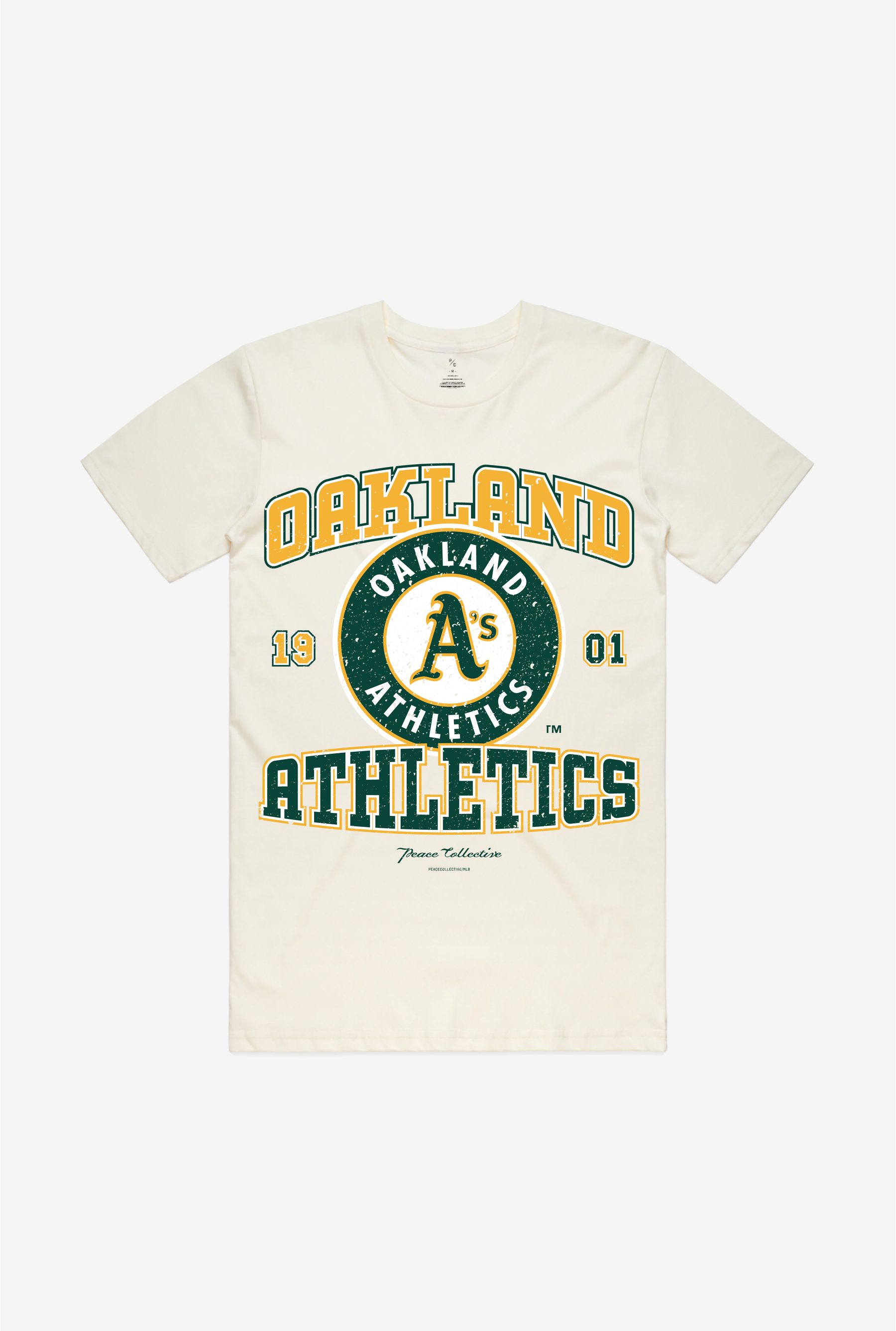Oakland Athletics Vintage Washed T-Shirt - Ivory