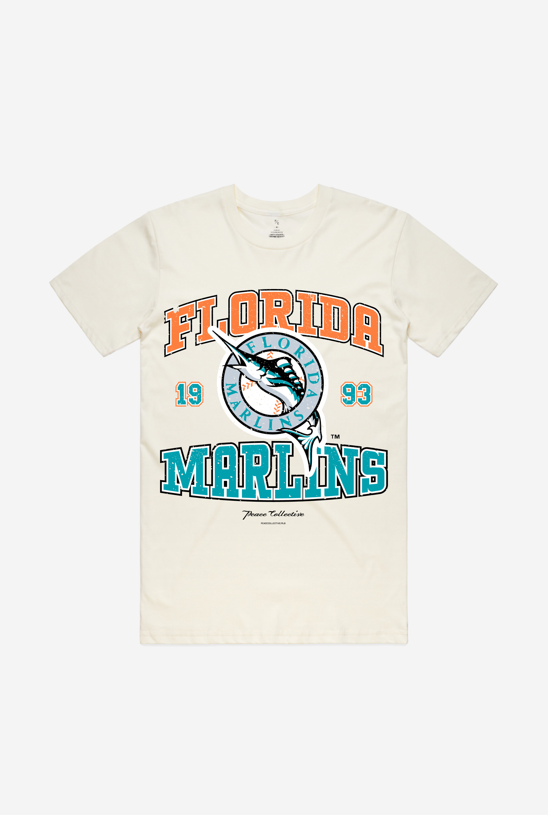 Florida Marlins Vintage Washed T-Shirt - Ivory