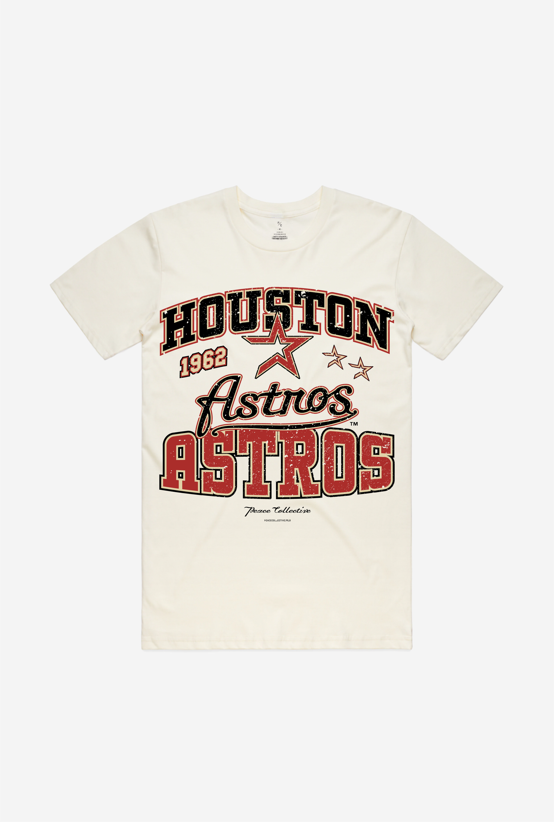 Houston Astros Vintage Washed T-Shirt - Ivory