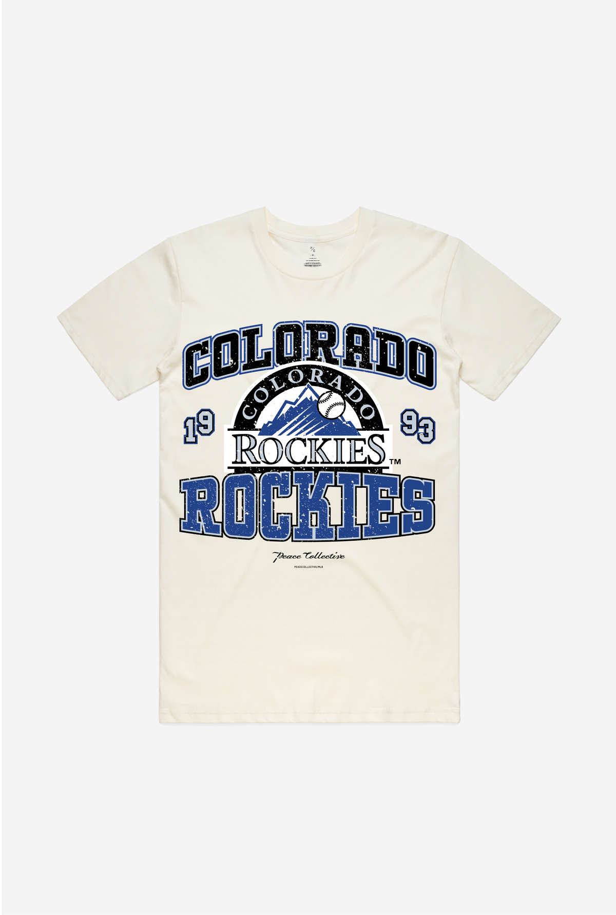 Colorado Rockies Vintage Washed T-Shirt - Ivory