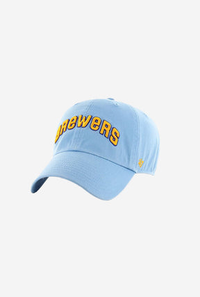 Milwaukee Brewers Cooperstown Clean Up Cap - Powder Blue