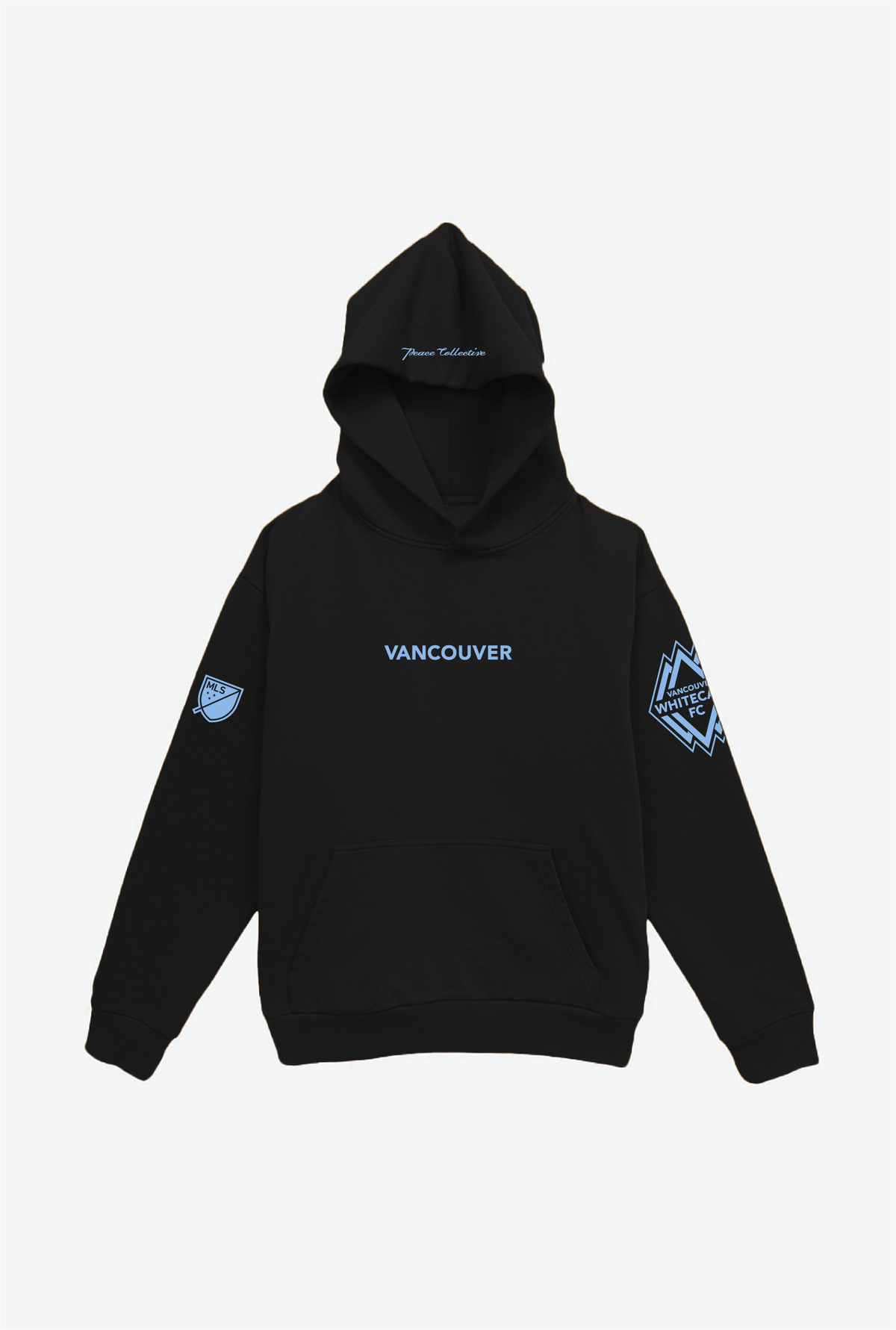 Sweat à capuche épais des Whitecaps de Vancouver - Noir
