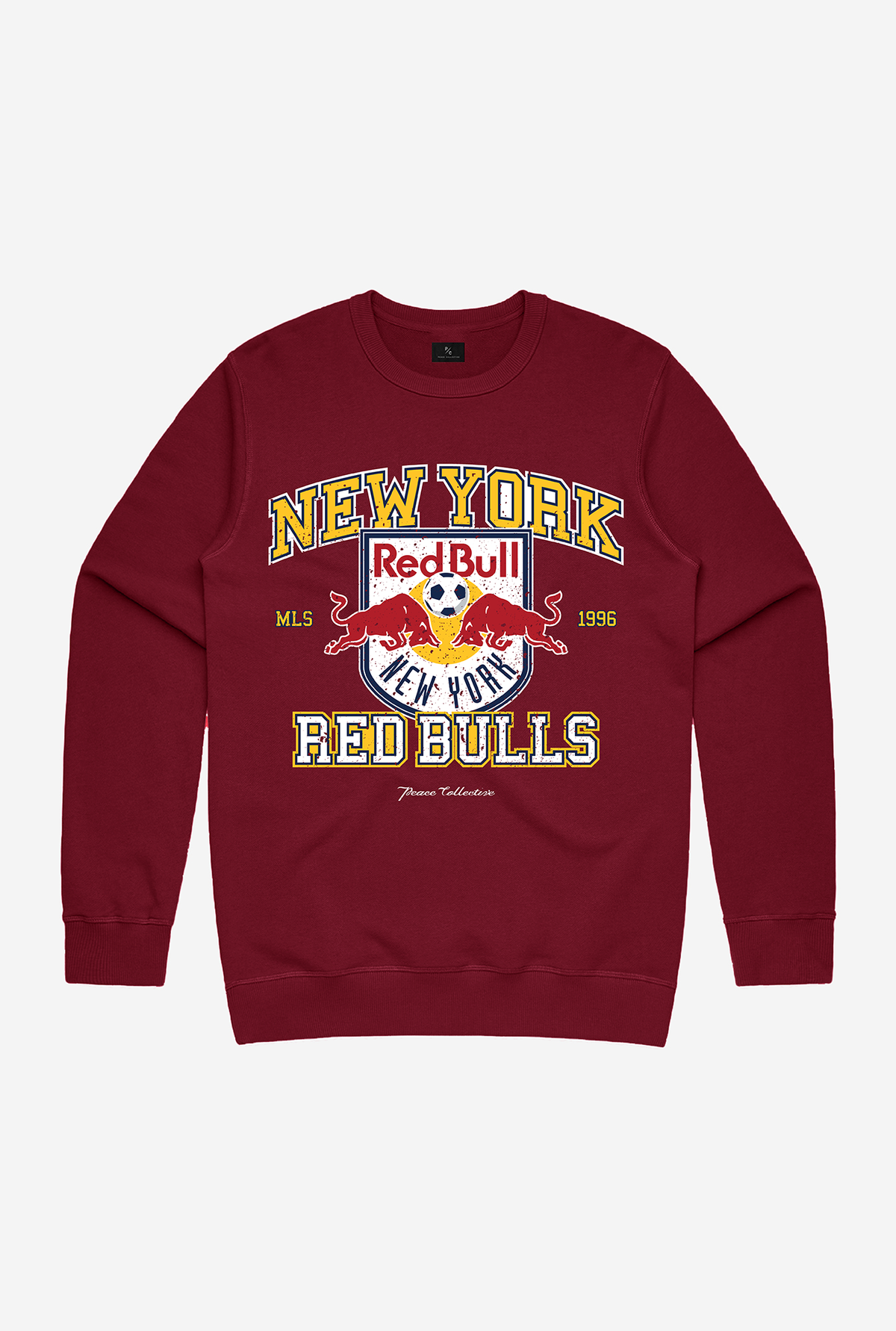 T-shirt ras du cou délavé vintage New York Red Bulls - Bordeaux