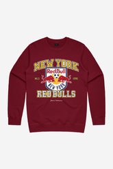 New York Red Bulls Vintage Washed Crewneck - Maroon
