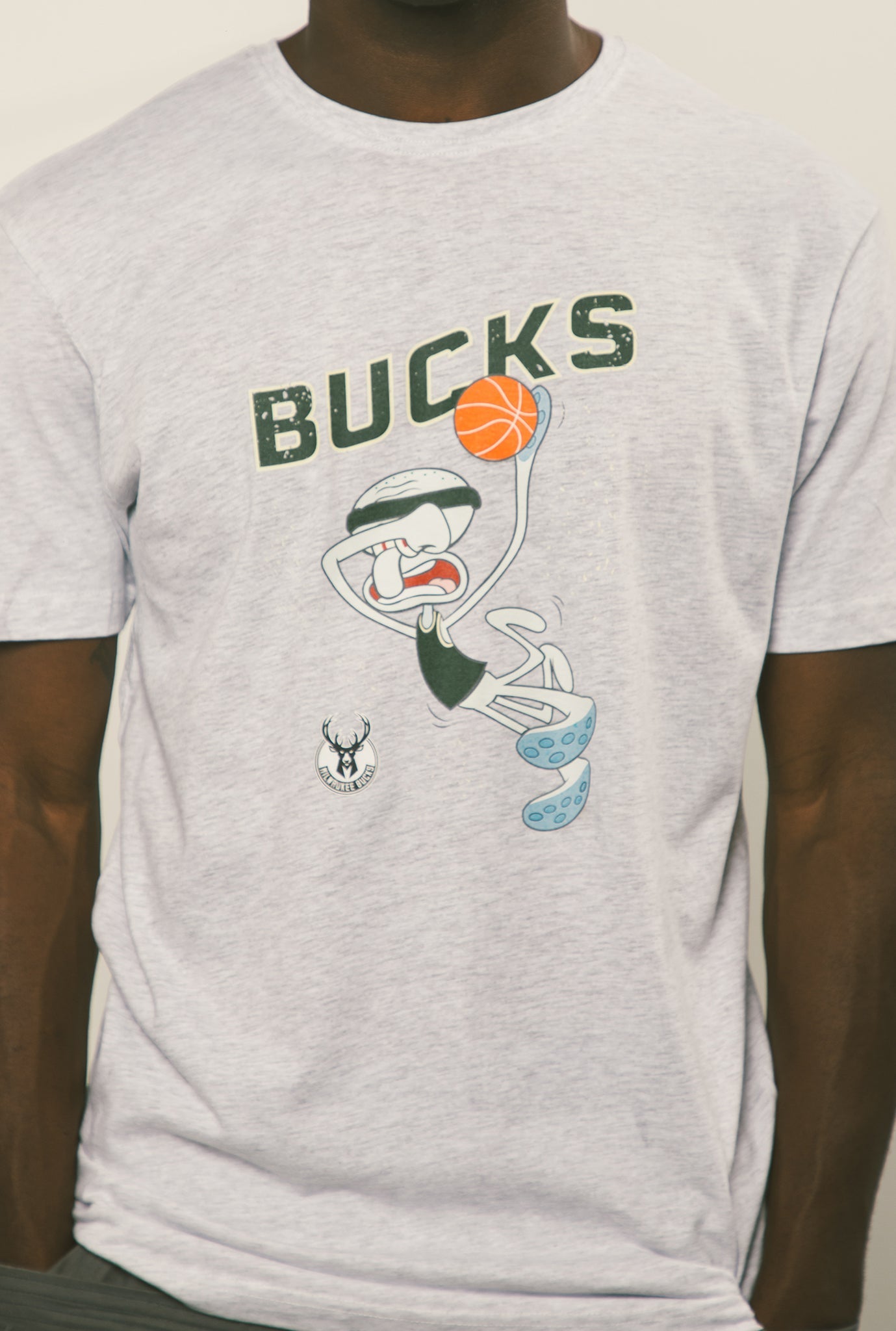 Milwaukee Bucks Squidward T-Shirt - Ash