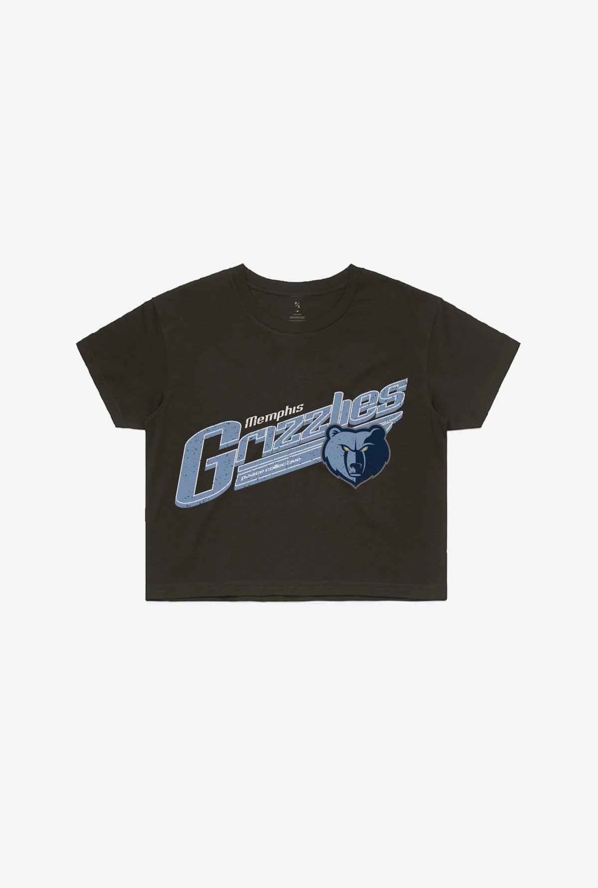Memphis Grizzlies Pigment Dye Cropped T-Shirt - Black
