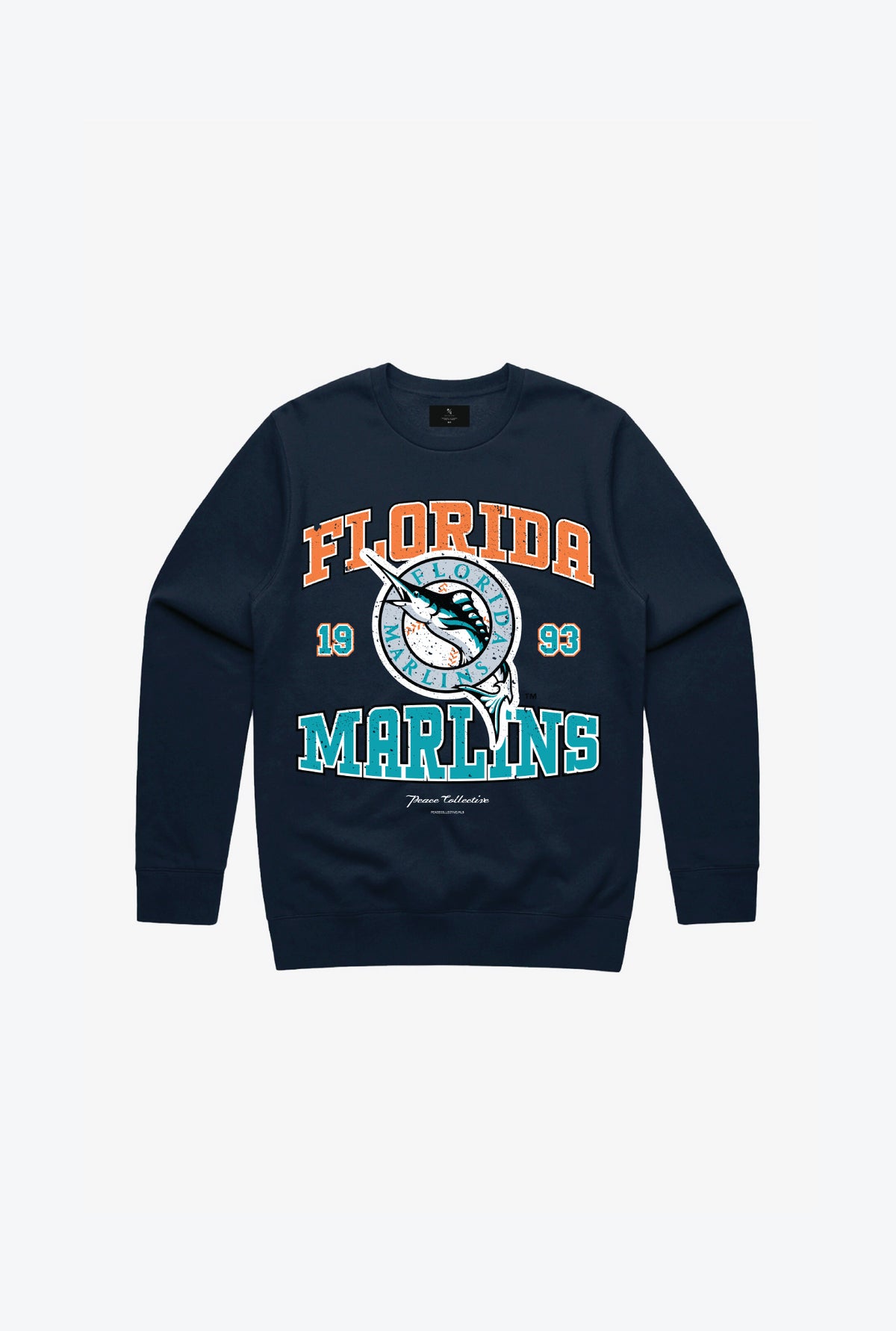 Florida Marlins Vintage Kids Crewneck - Navy