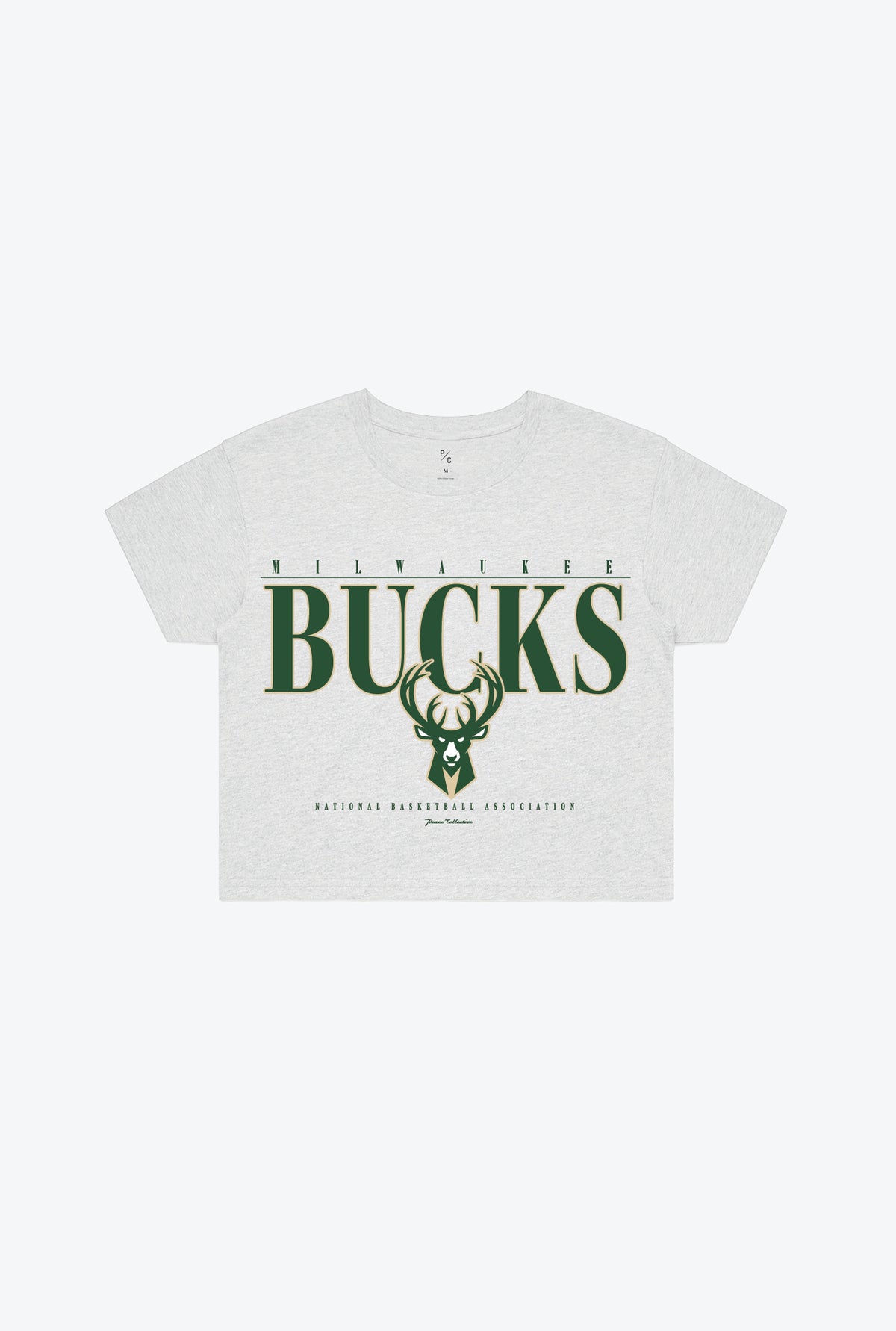 Milwaukee Bucks Signature Cropped T-Shirt - Ash