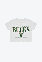 Milwaukee Bucks Signature Cropped T-Shirt - Ash