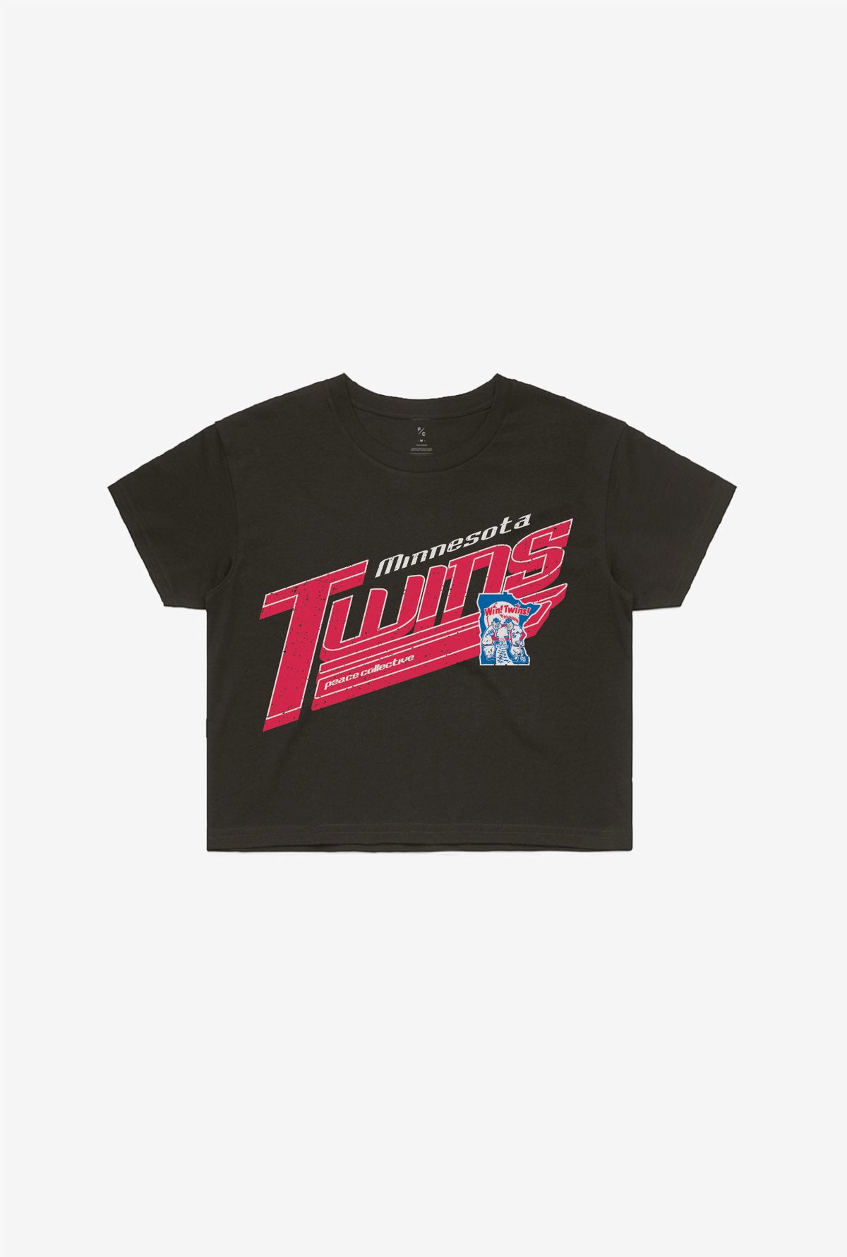 Minnesota Twins Vintage Cropped T-Shirt - Black