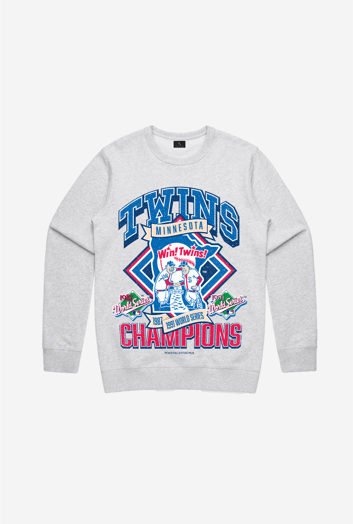 Minnesota Twins Vintage Cooperstown Collection Crewneck - Ash