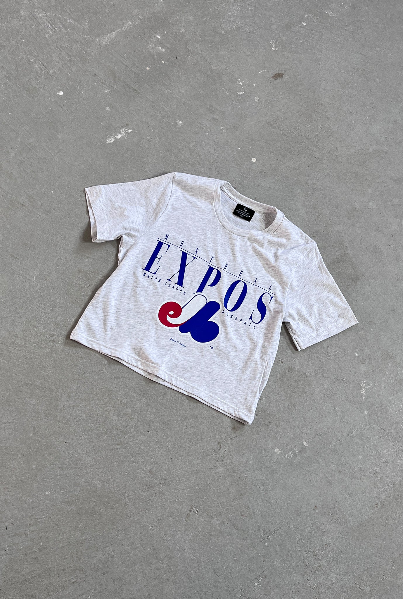 Montreal Expos Throwback Cropped T-Shirt - Ash