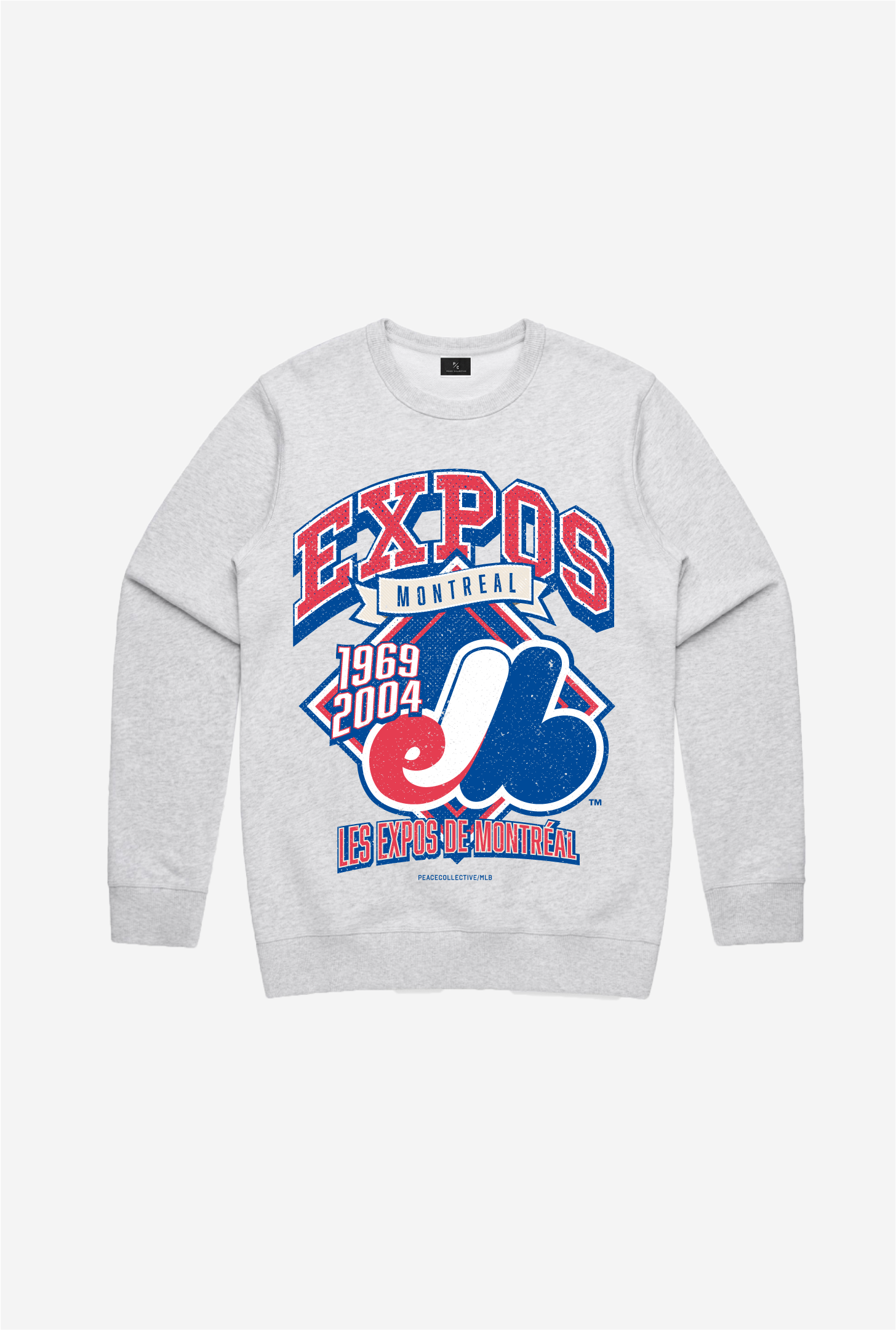 Montreal Expos Vintage Cooperstown Collection Crewneck - Ash