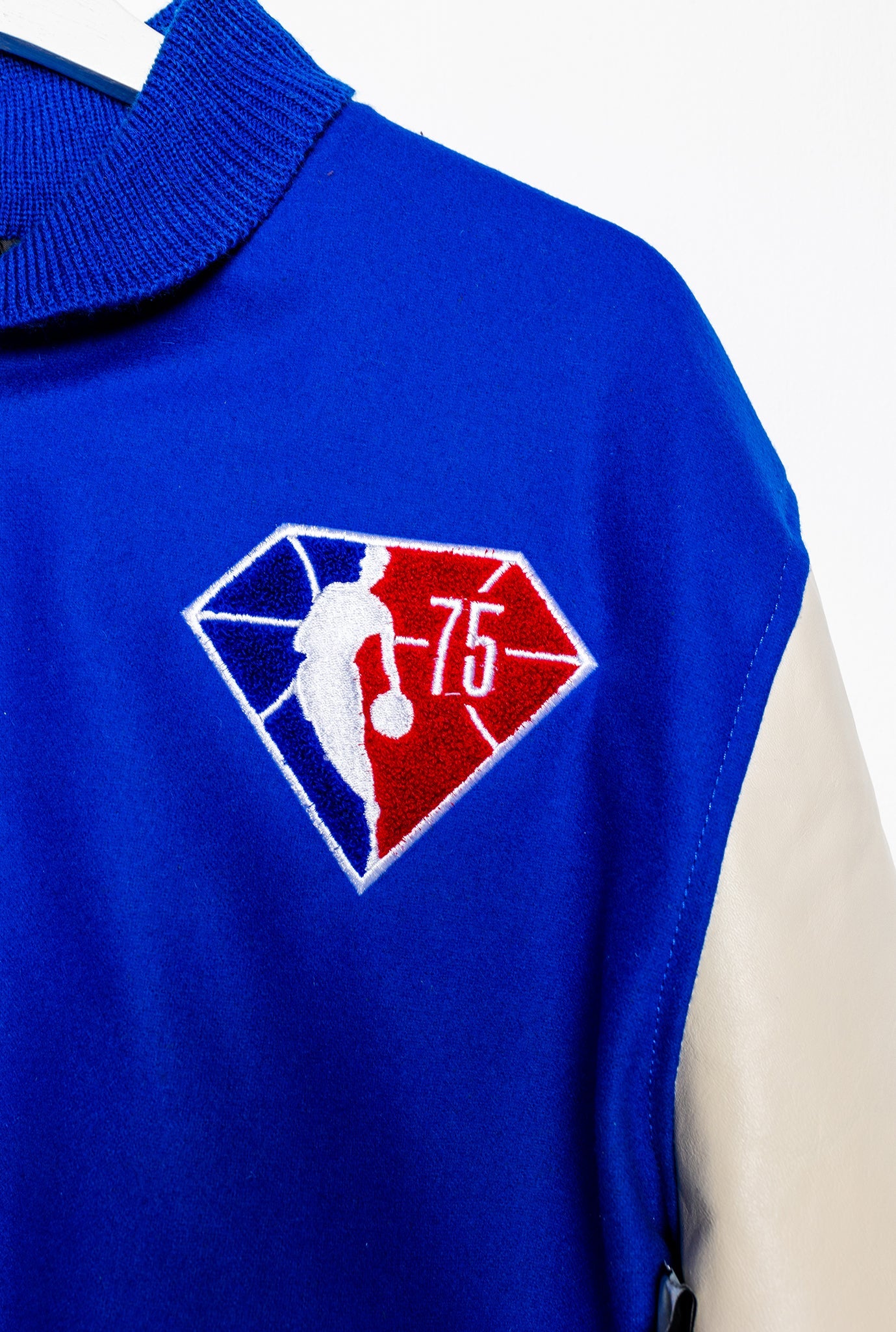 NBA 75th Anniversary Letterman Jacket - Royal/Ivory